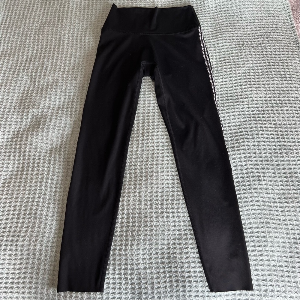 Offline Aerie Goals 7/8 Leggings Womens Medium Black Crochet Active Yoga Pants